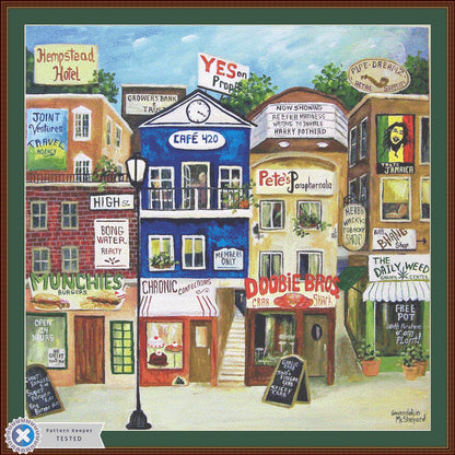 High Street II (Max Size/Color) counted cross stitch pattern by Gwendolyn McShepard/Ansada Art Licensing Group, LLC