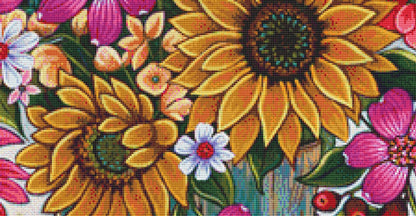 Glorious Summer Golds counted cross stitch pattern by Peggy Davis/Porterfields Fine Art Licensing