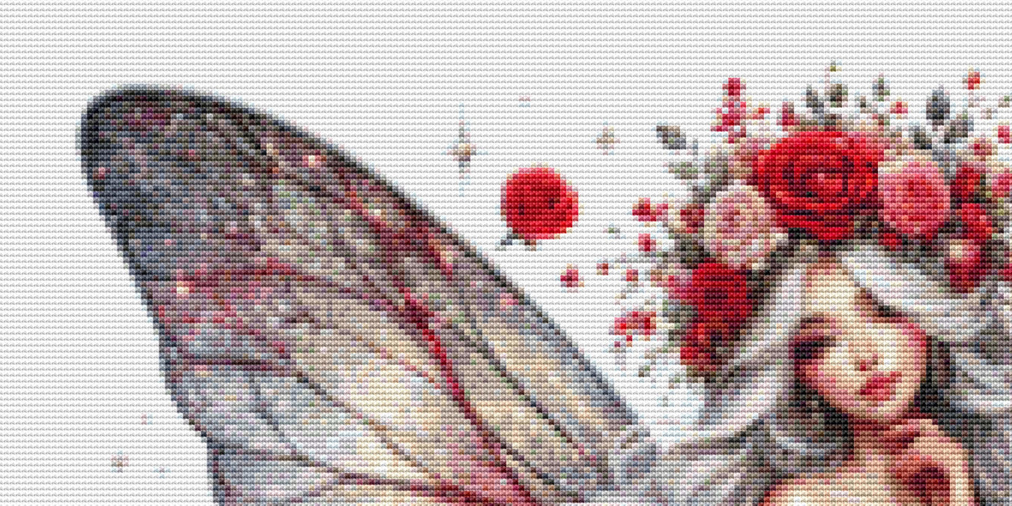 Valentines Fairy No. 8 counted cross stitch pattern by Art Outrageous