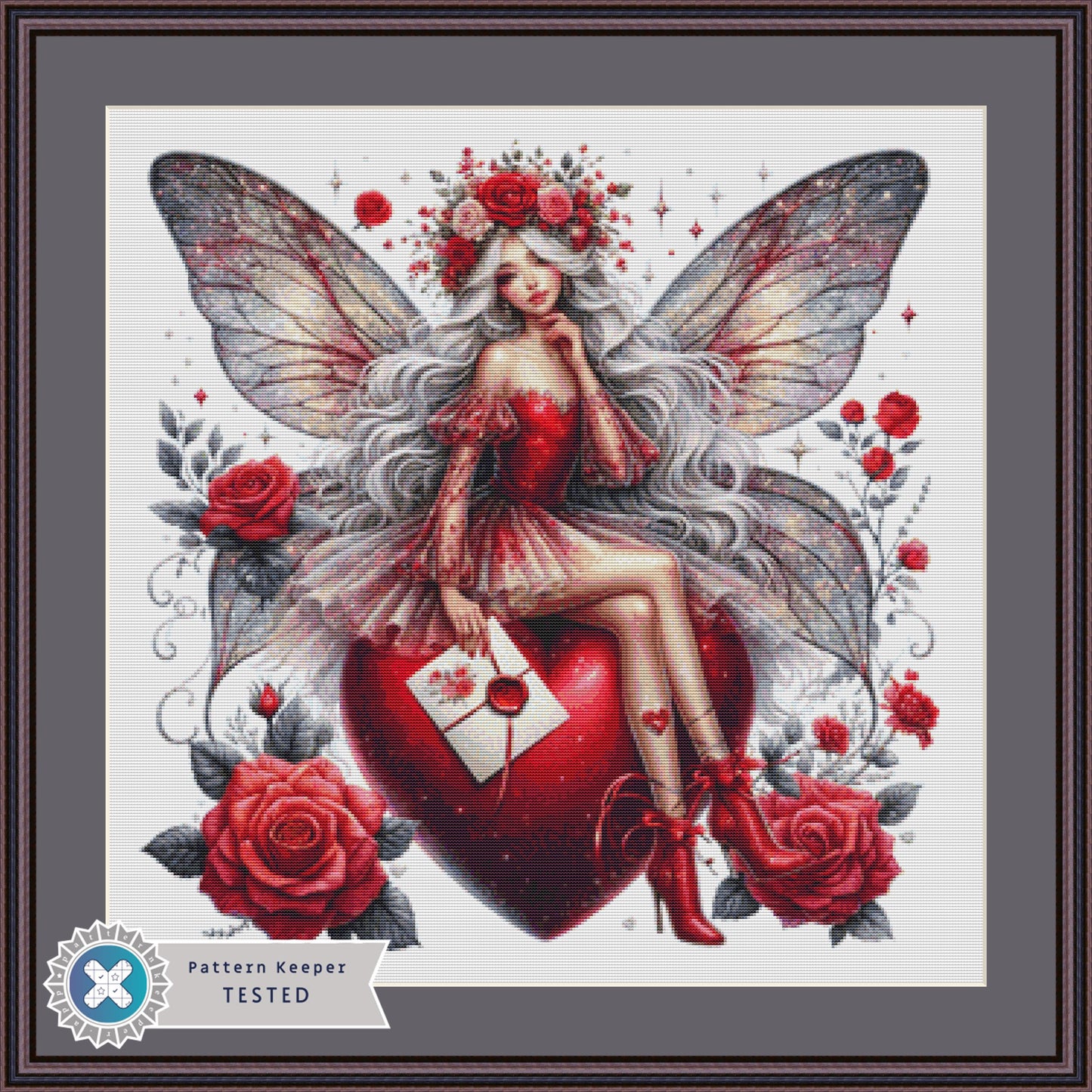 Valentines Fairy No. 8 counted cross stitch pattern by Art Outrageous
