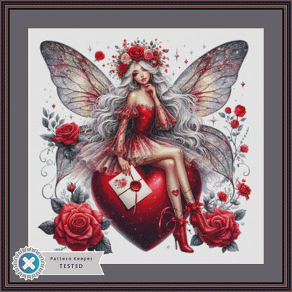Valentines Fairy No. 8 counted cross stitch pattern by Art Outrageous