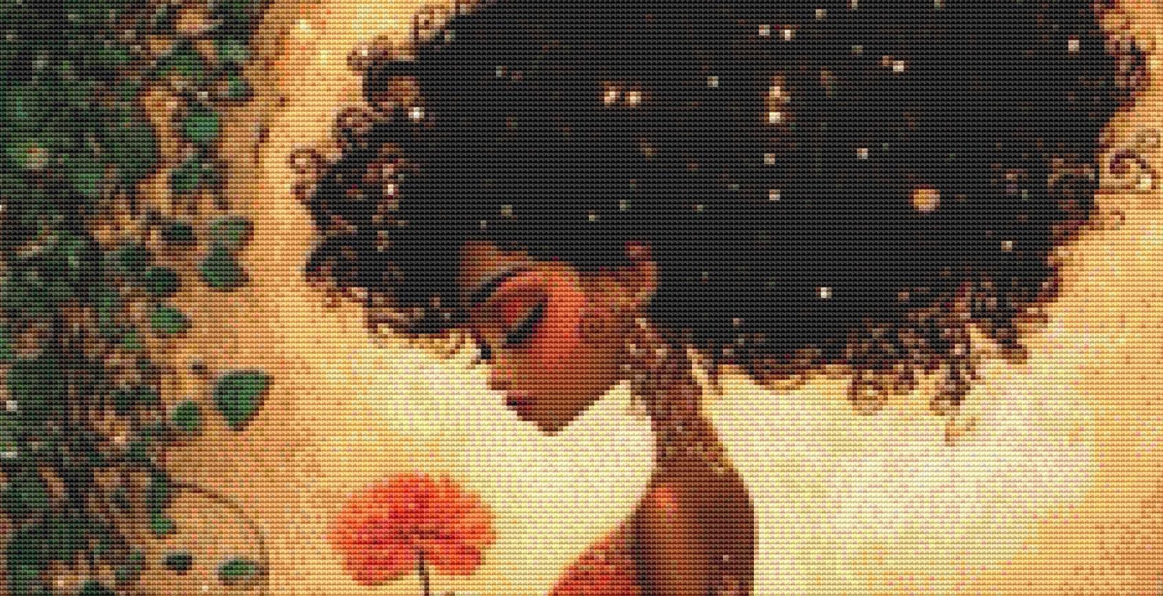 Peaceful Floral Beauty counted cross stitch pattern by Ingrid Jean