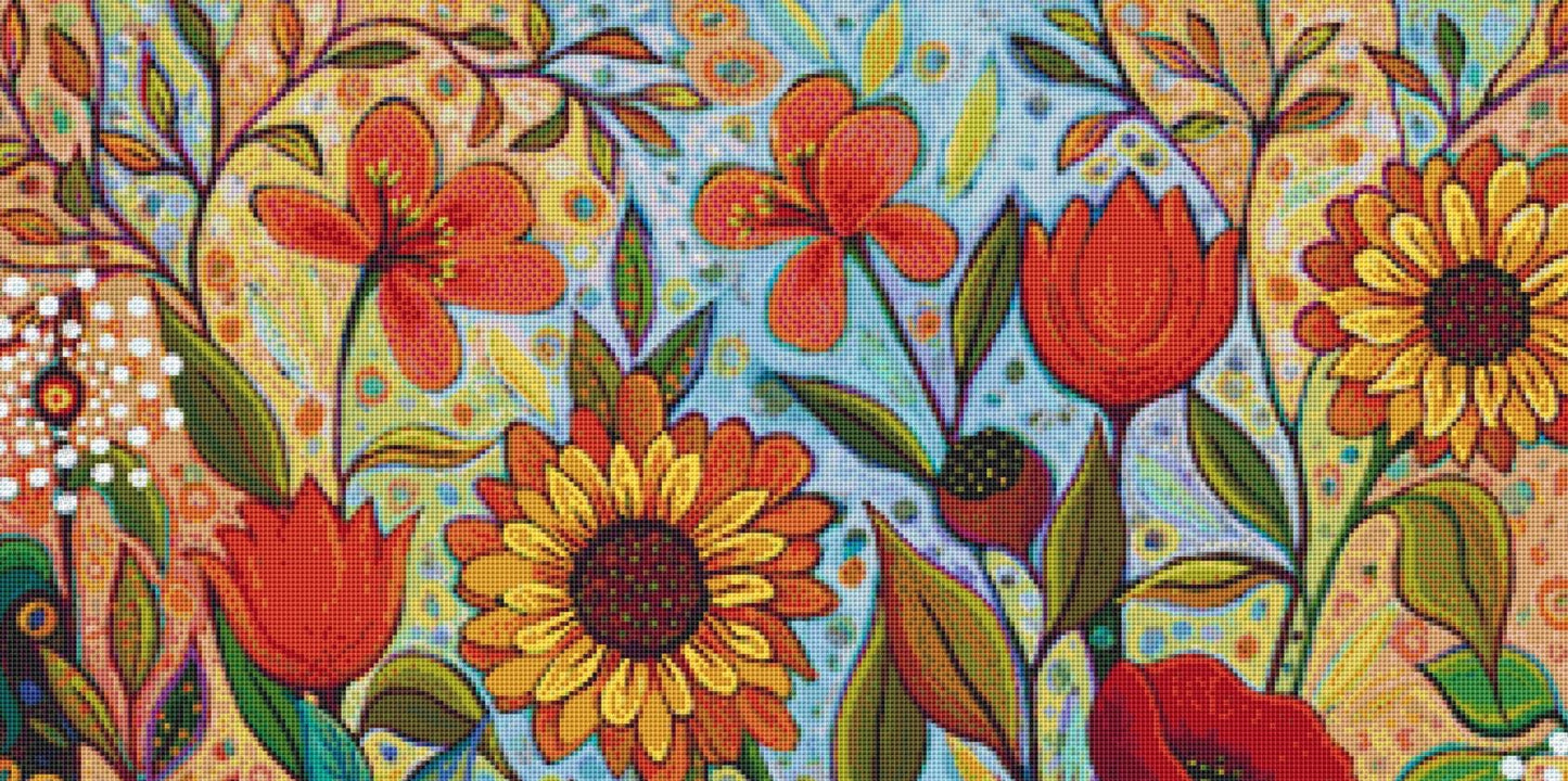Joy in the Morning counted cross stitch pattern by Peggy Davis/Porterfields Fine Art Licensing