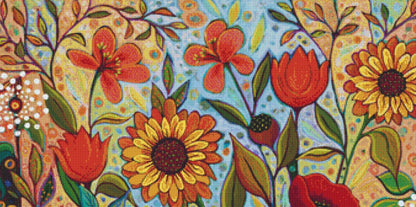 Joy in the Morning counted cross stitch pattern by Peggy Davis/Porterfields Fine Art Licensing