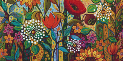 Joy in the Morning counted cross stitch pattern by Peggy Davis/Porterfields Fine Art Licensing