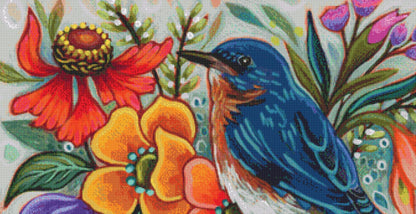 Kitschy Birds 2 counted cross stitch pattern by Peggy Davis/Porterfields Fine Art Licensing