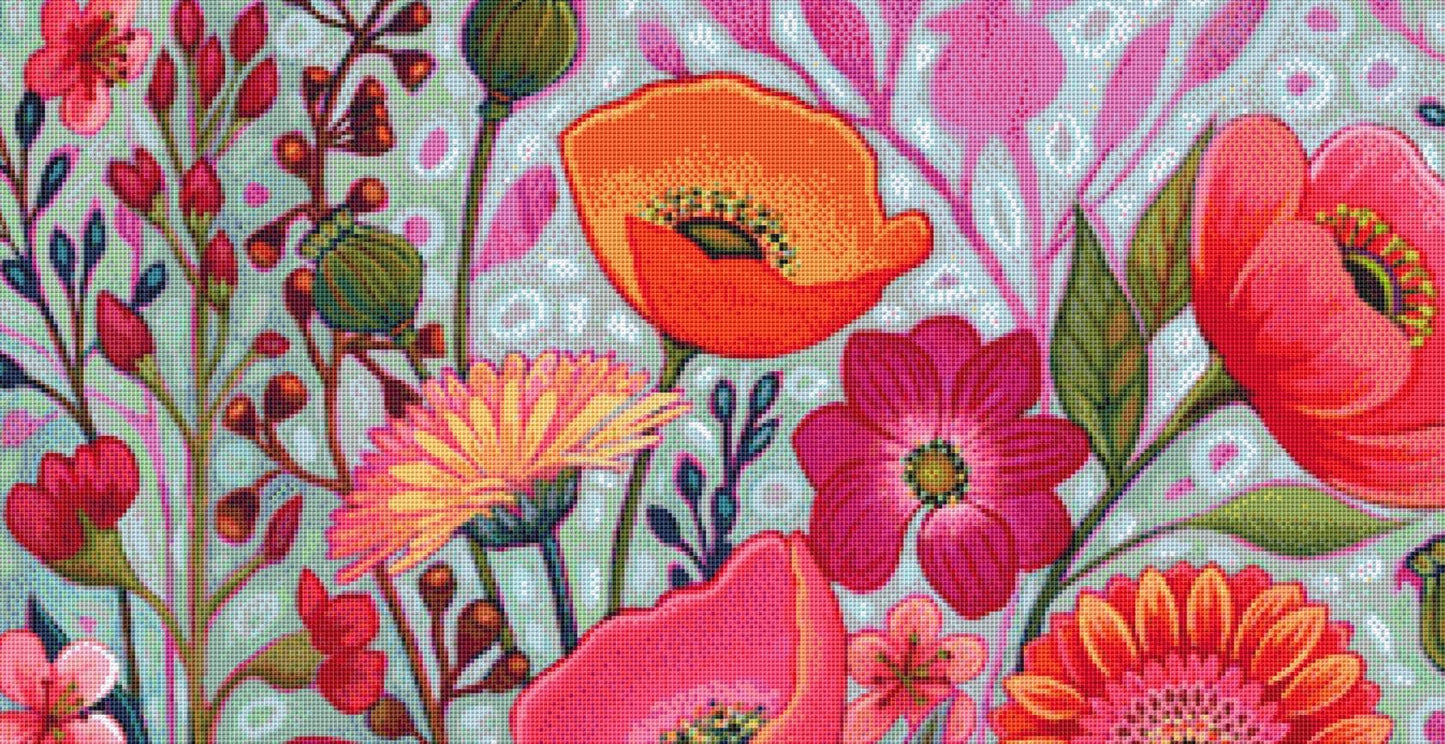 Shady Garden counted cross stitch pattern by Peggy Davis/Porterfields Fine Art Licensing