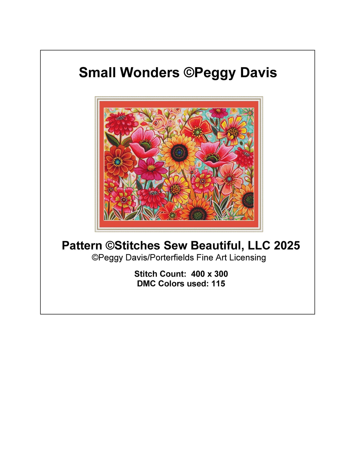 Small Wonders counted cross stitch pattern by Peggy Davis/Porterfields Fine Art Licensing
