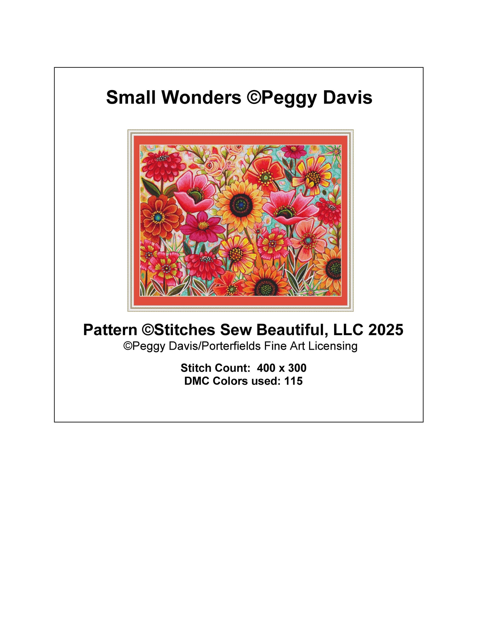 Small Wonders counted cross stitch pattern by Peggy Davis/Porterfields Fine Art Licensing