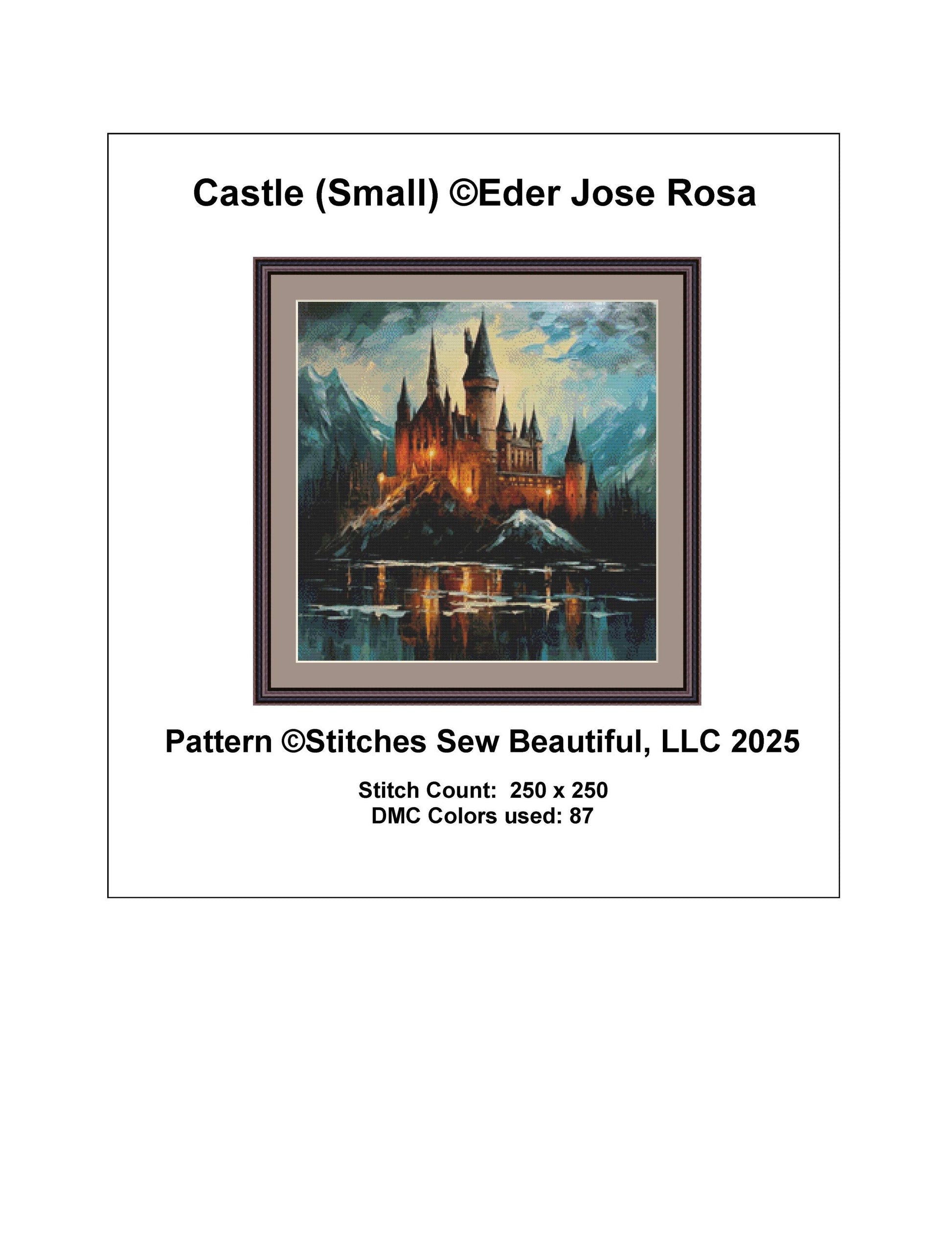 Castle (Small) counted cross stitch pattern by Eder Jose Rosa