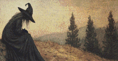 Witch counted cross stitch pattern by Tammy L. Gross