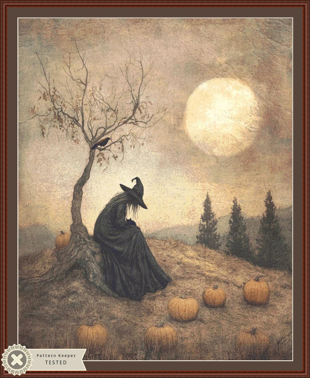 Witch (Max Size/Color) counted cross stitch pattern by Tammy L. Gross
