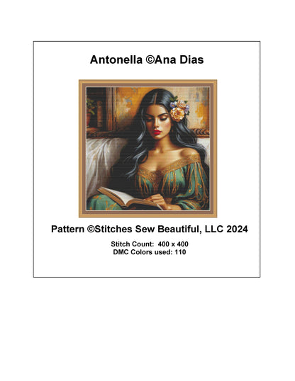 Antonella counted cross stitch pattern by Ana Dias