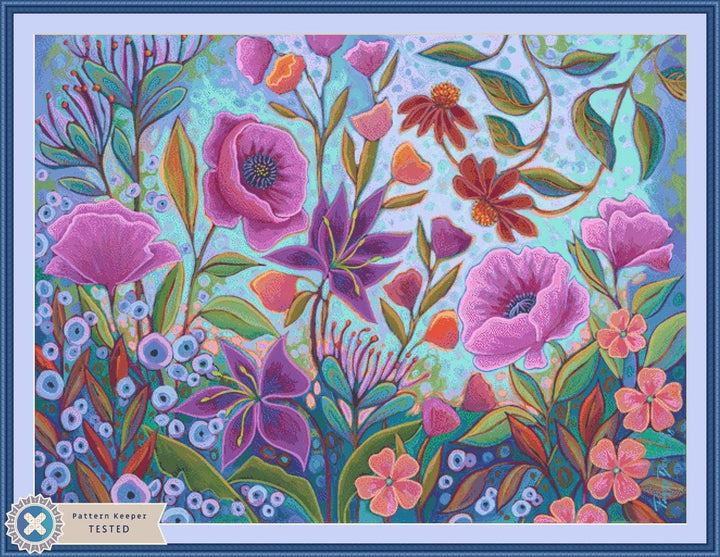 A Colorful Conversation (Max Size/Color) counted cross stitch pattern by Peggy Davis/Porterfields Fine Art Licensing