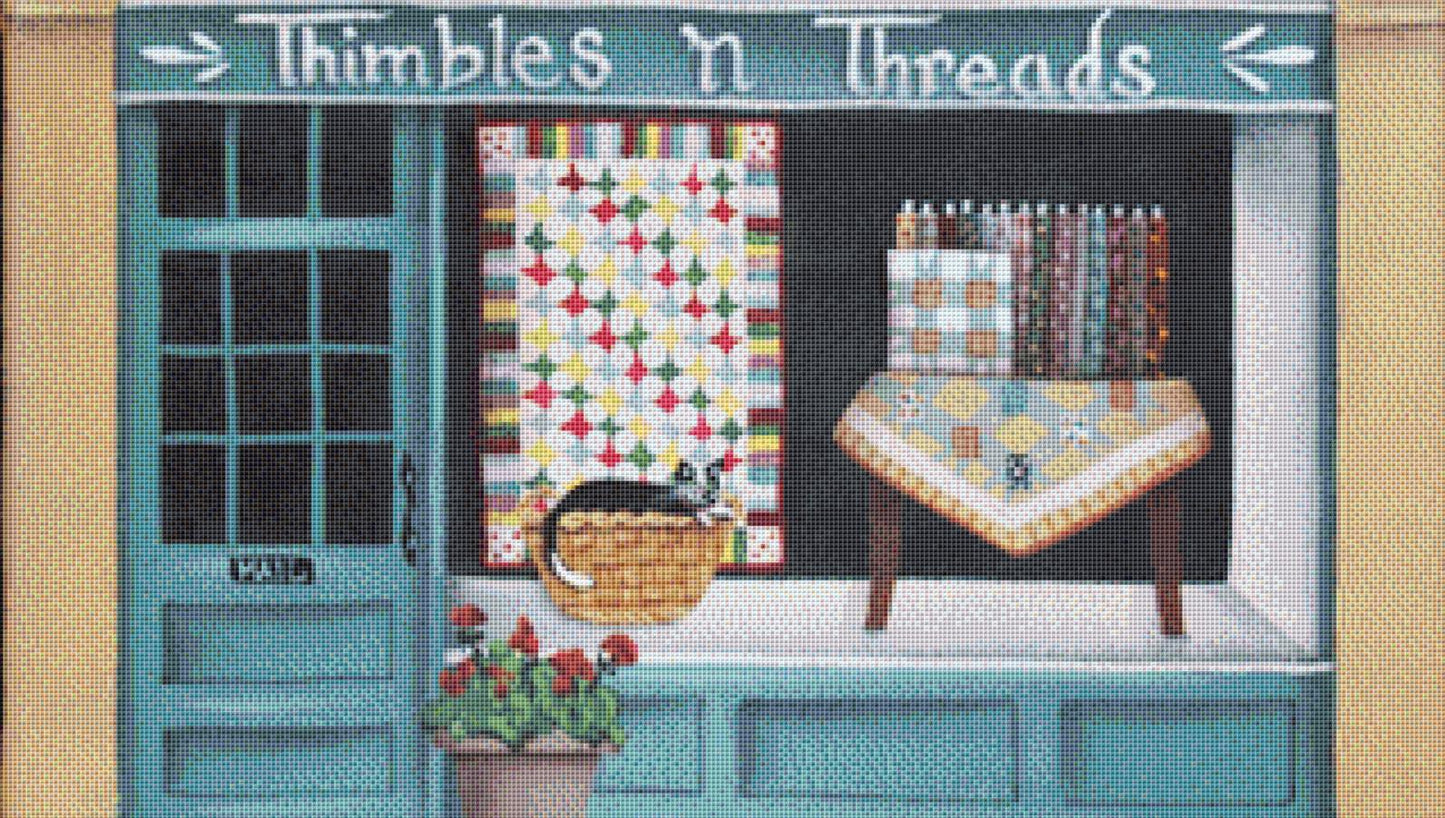 Thimble'n Threads counted cross stitch pattern by Catherine Holman/Ansada Art Licensing Group, LLC
