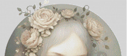 Paws and Petals (Round) counted cross stitch pattern by A Whole World of Whimsy