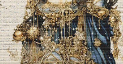 Zodiac - Aquarius 1 counted cross stitch pattern by Sharm Studio