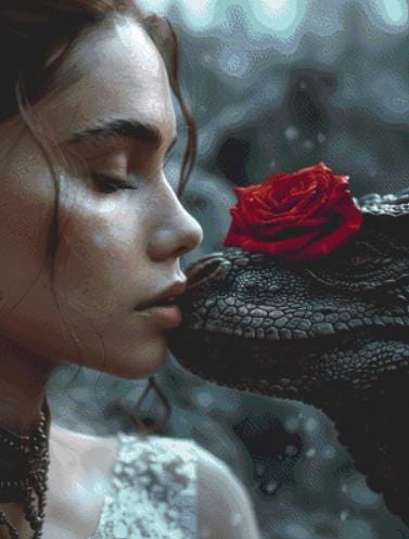 A Rose for You counted cross stitch pattern by Serr.Kai A Quill & Ink