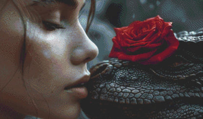 A Rose for You counted cross stitch pattern by Serr.Kai A Quill & Ink