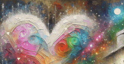 Strolling into my Vivid Destiny counted cross stitch pattern by World of Love Hearts/Adrian G. Eyre