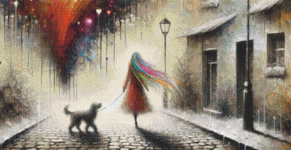 Strolling into my Vivid Destiny counted cross stitch pattern by World of Love Hearts/Adrian G. Eyre