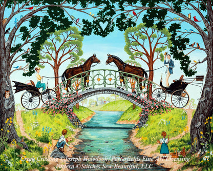 Creek Crossing (Small) counted cross stitch pattern by Joseph Holodook/Porterfields Fine Art Licensing