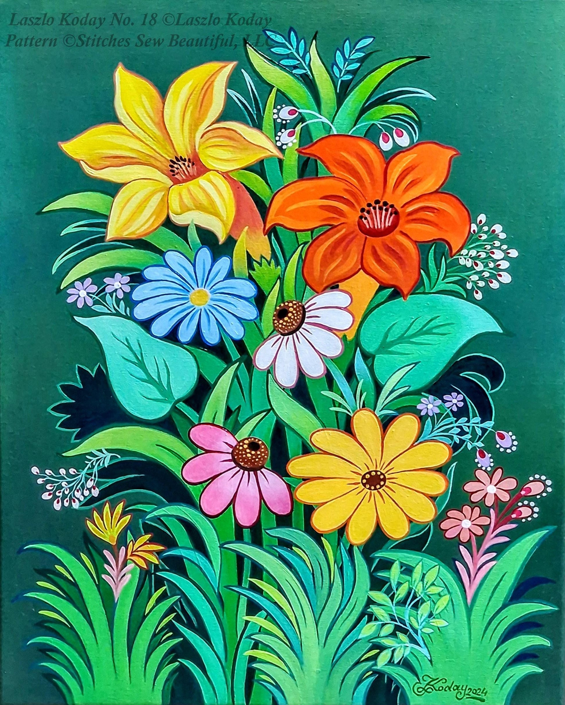 Laszlo Koday No. 18 counted cross stitch pattern by Laszlo Koday