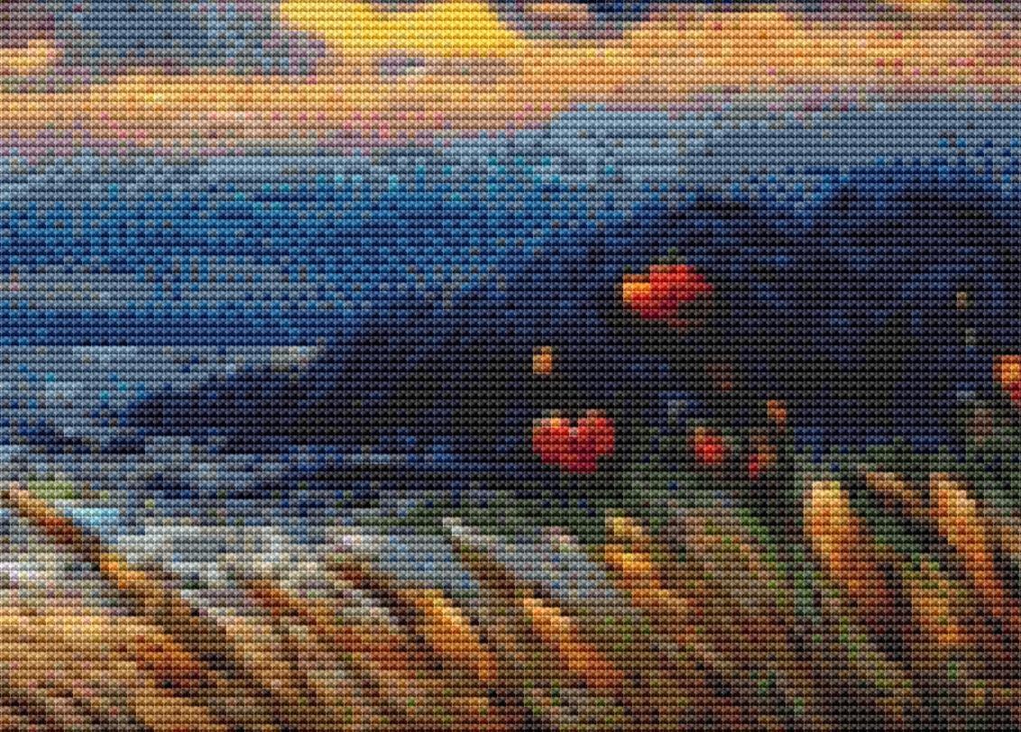 Harmony in Hues Cat, Dog, and Rabbit counted cross stitch pattern by World of Love Hearts/Adrian G. Eyre