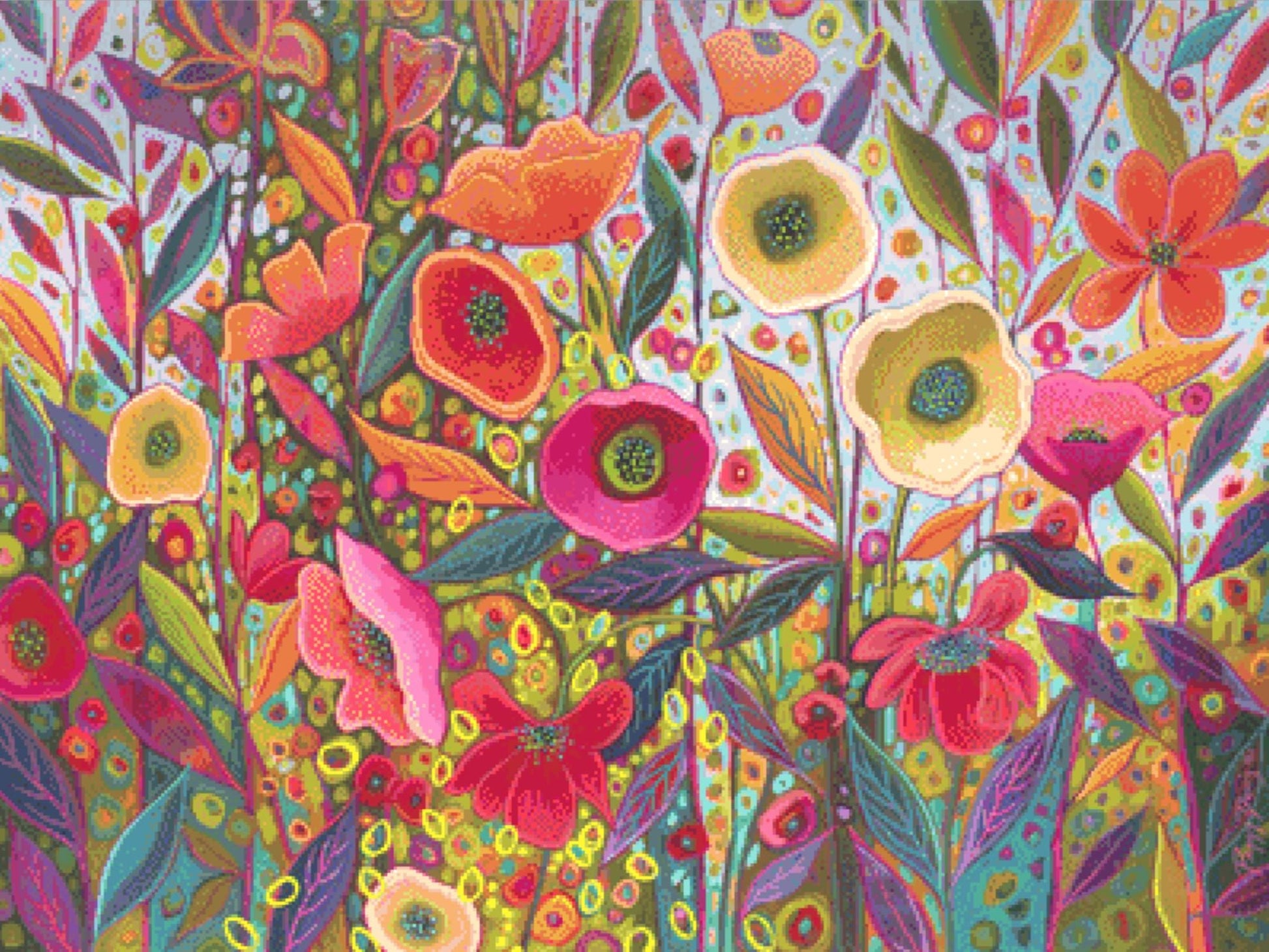 Extravaganza counted cross stitch pattern by Peggy Davis/Porterfields Fine Art Licensing