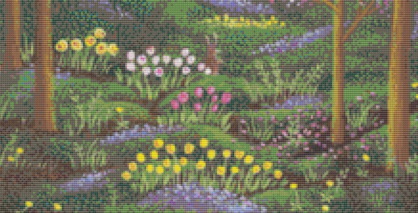New Moon counted cross stitch pattern by Kim Leo licensed by JMS Art Licensing