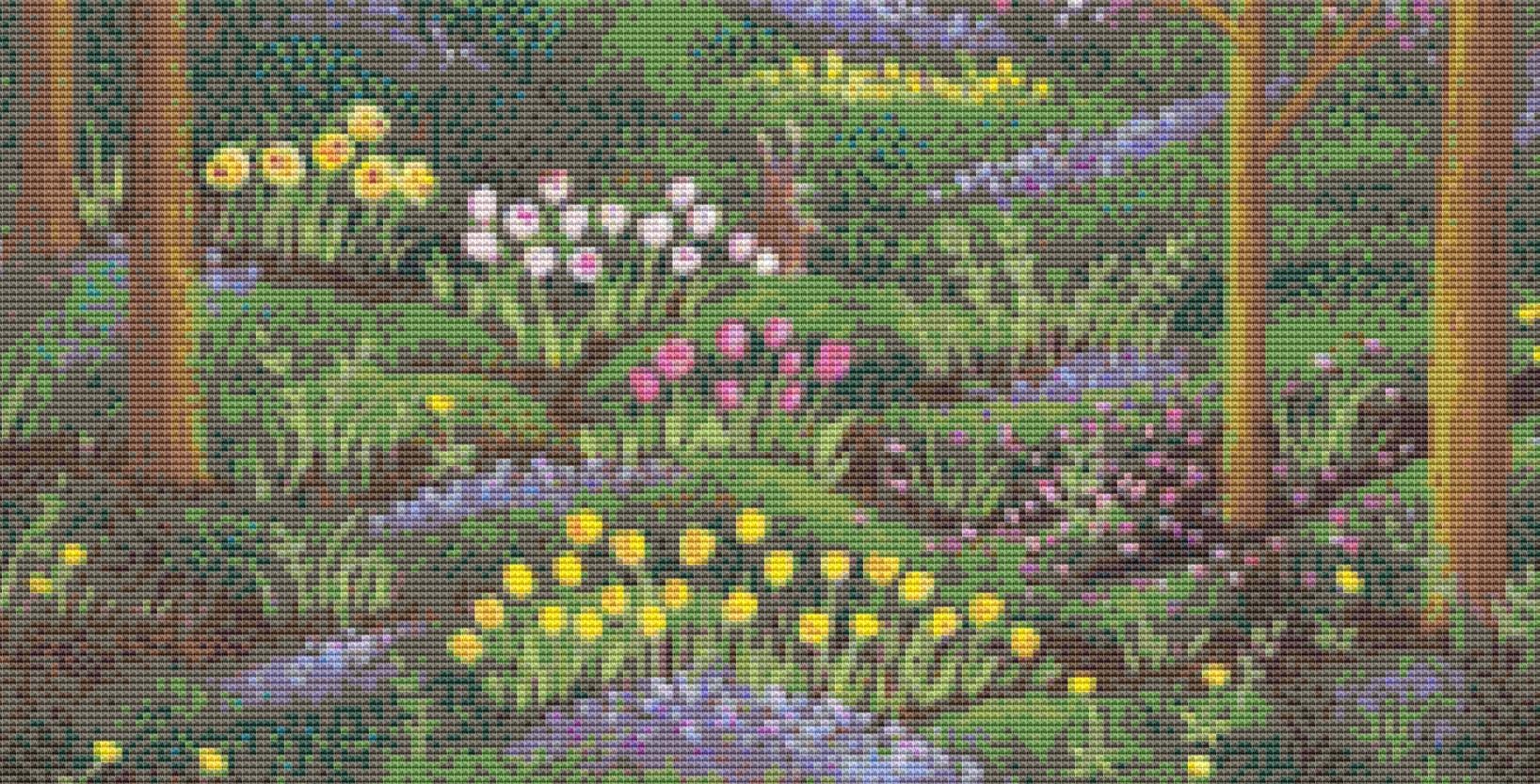 New Moon counted cross stitch pattern by Kim Leo licensed by JMS Art Licensing