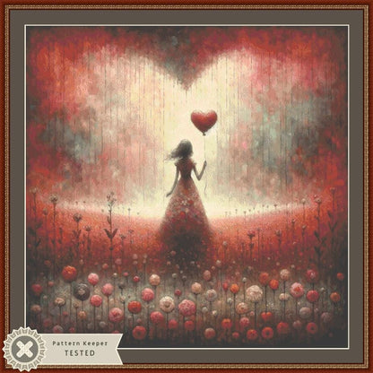 My Lonesome Valentine counted cross stitch pattern by World of Love Hearts/Adrian G. Eyre