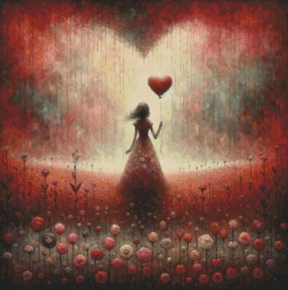 My Lonesome Valentine counted cross stitch pattern by World of Love Hearts/Adrian G. Eyre