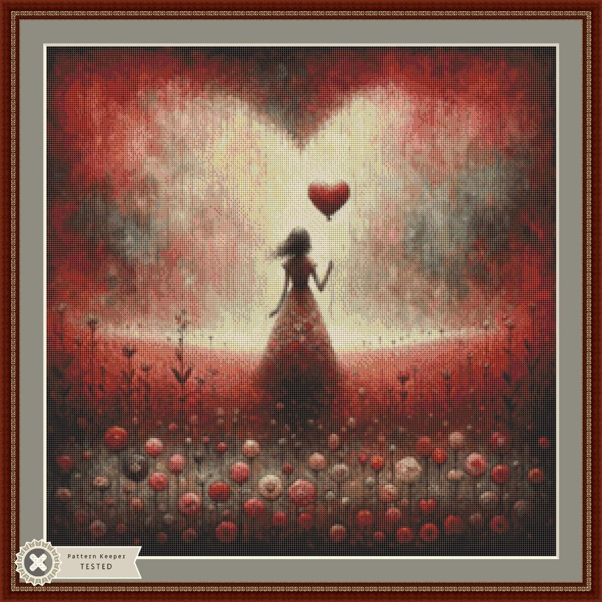 My Lonesome Valentine (Small) counted cross stitch pattern by World of Love Hearts/Adrian G. Eyre
