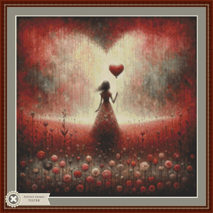 My Lonesome Valentine (Small) counted cross stitch pattern by World of Love Hearts/Adrian G. Eyre