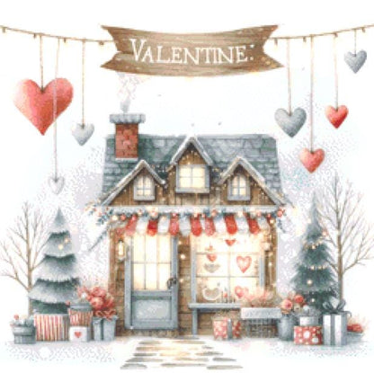 Valentine Shop No. 7 (Small) counted cross stitch pattern by Escape Journals