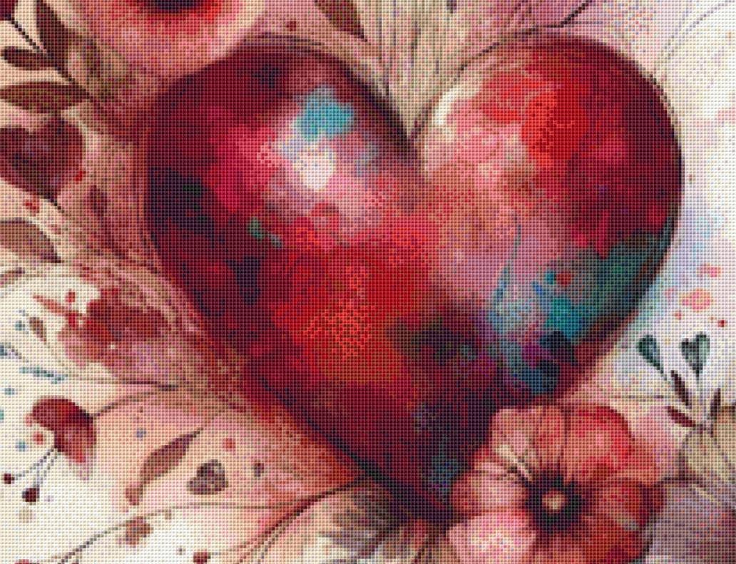 When Love Strikes counted cross stitch pattern by World of Love Hearts/Adrian G. Eyre