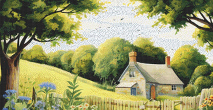 The Path to my Dream Cottage counted cross stitch pattern by Liededrom