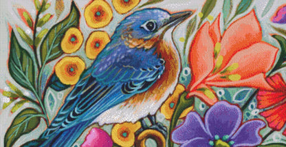 Kitschy Birds 1 counted cross stitch pattern by Peggy Davis/Porterfields Fine Art Licensing