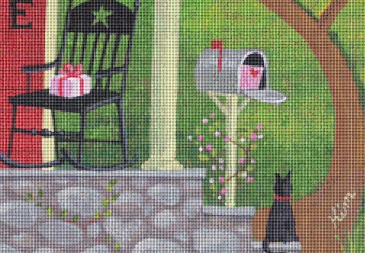 Sweet Valentine (Max Size/Color) counted cross stitch pattern by Kim Leo licensed by JMS Art Licensing