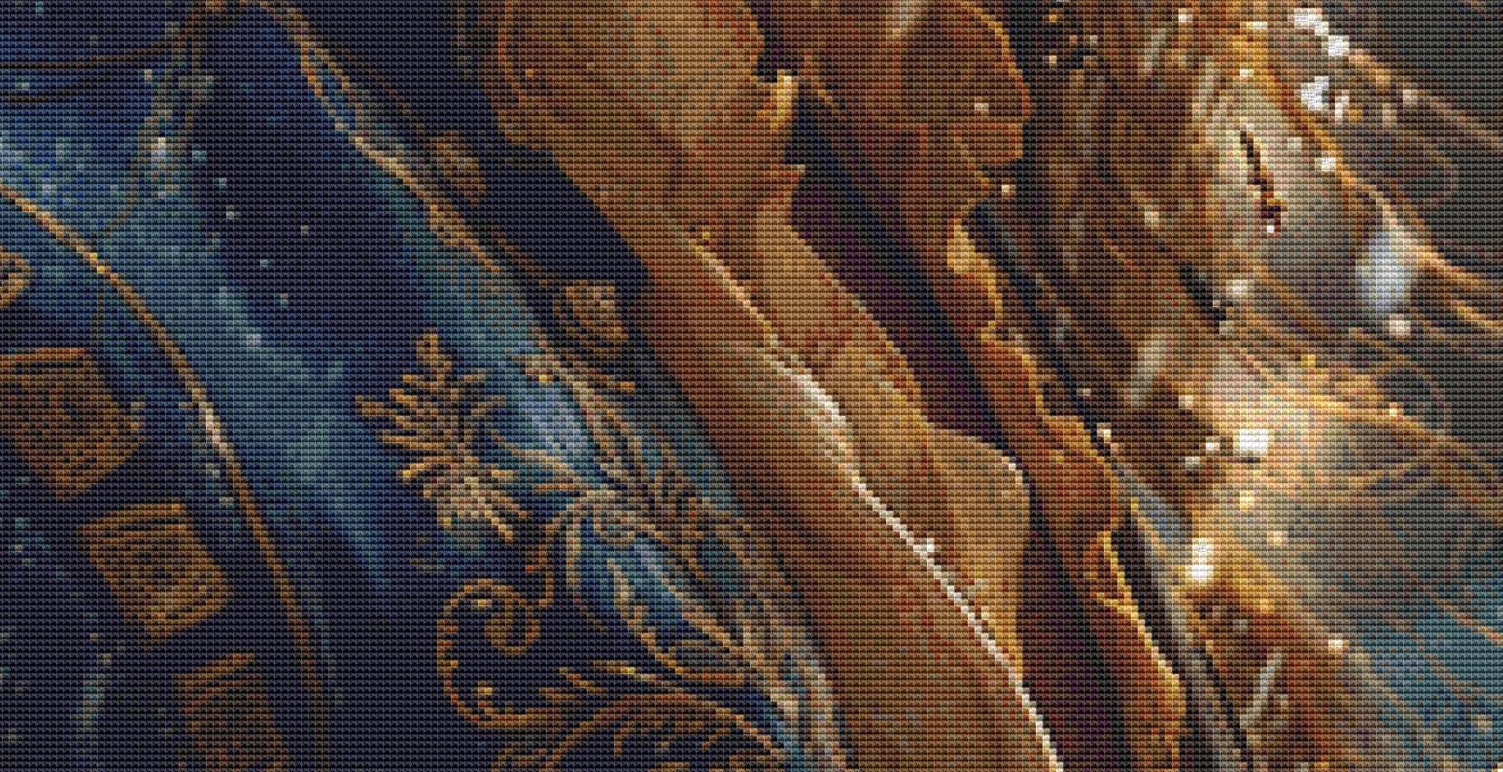 The Beauty counted cross stitch pattern by Eder Jose Rosa