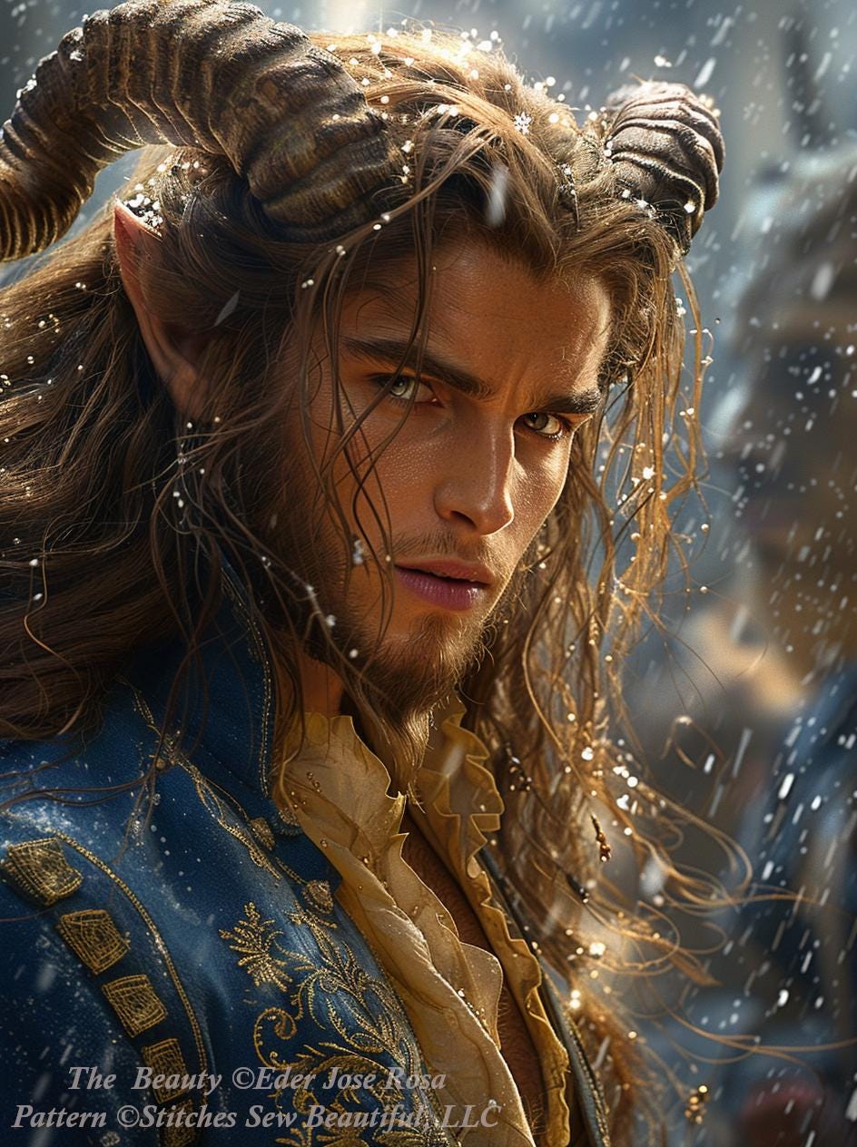 The Beauty counted cross stitch pattern by Eder Jose Rosa