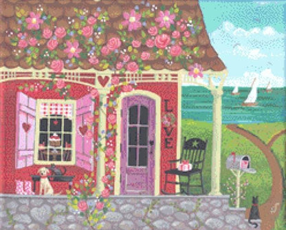 Sweet Valentine (Small) counted cross stitch pattern by Kim Leo licensed by JMS Art Licensing