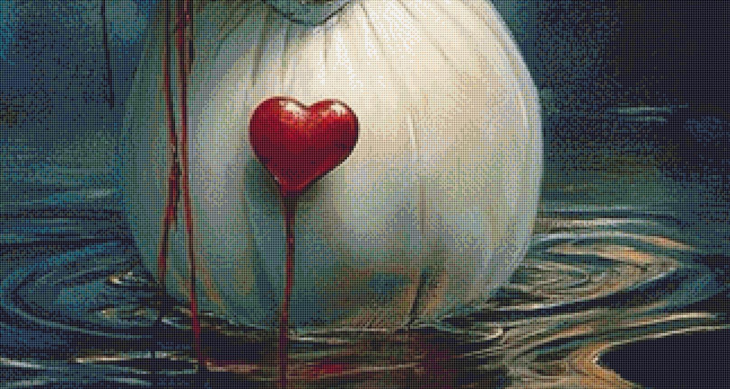 Lovesick (Max Size/Color) counted cross stitch pattern by Ingrid Jean