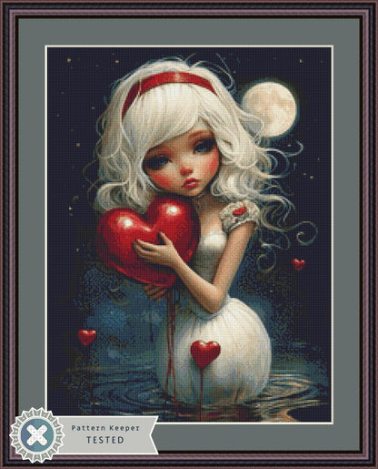 Lovesick (Small) counted cross stitch pattern by Ingrid Jean