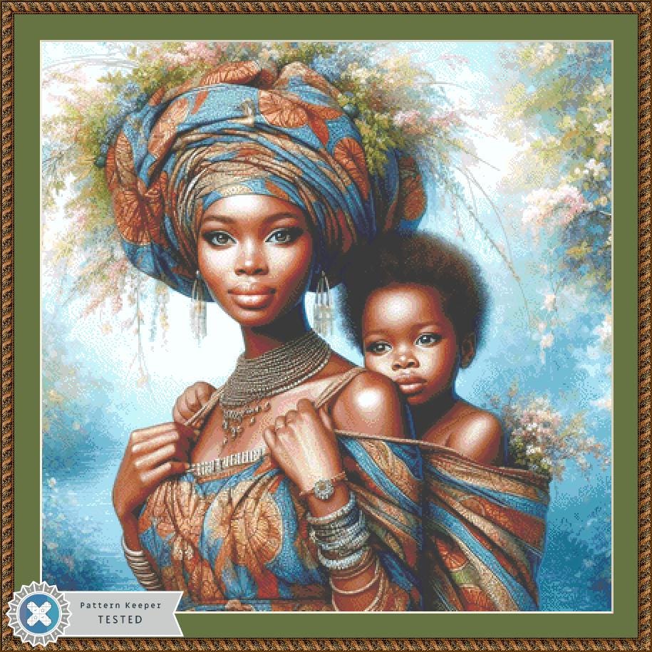 A Mother's Love counted cross stitch pattern by Ana Dias