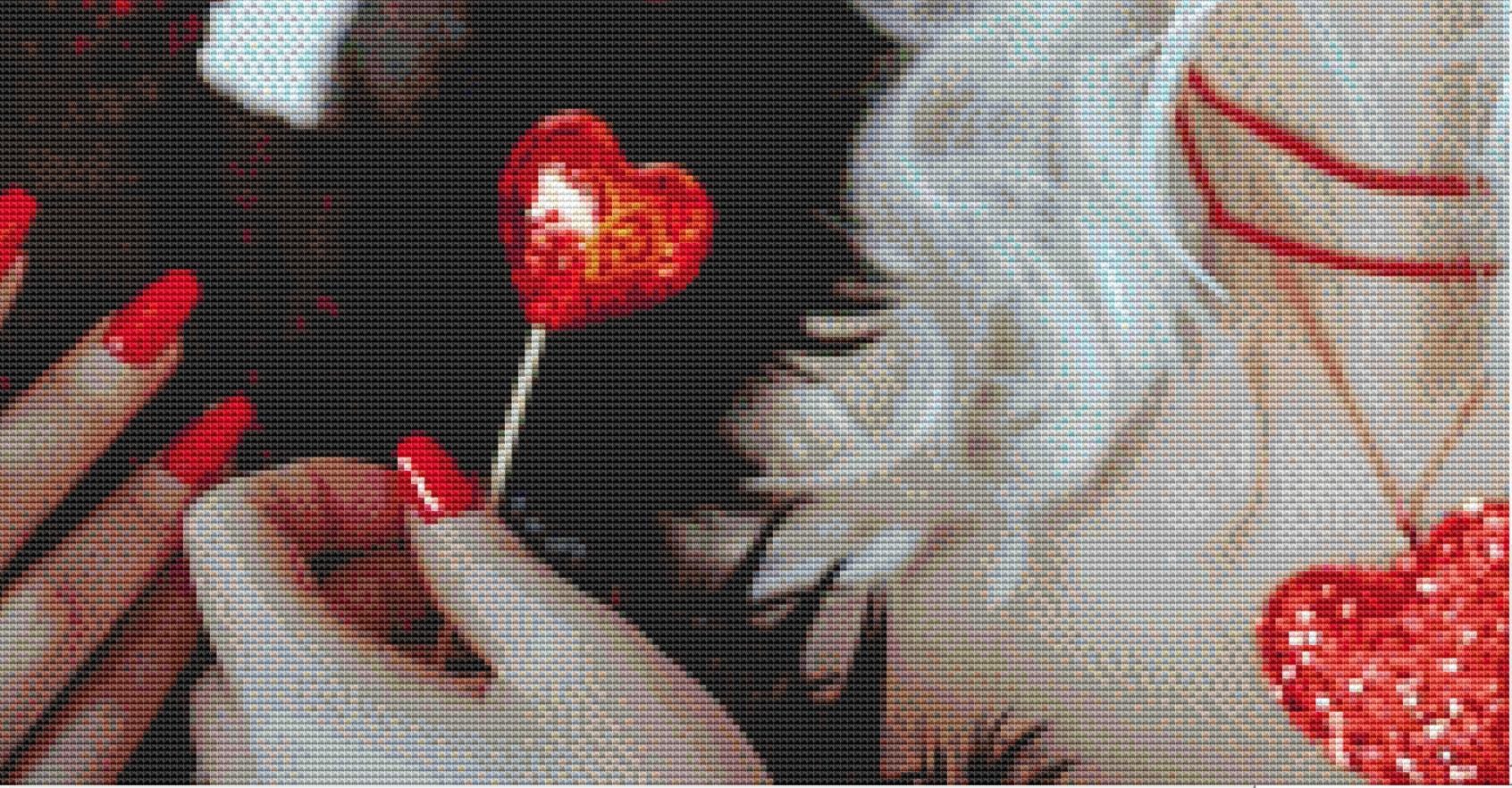 Be My Valentine counted cross stitch pattern by Serr.Kai