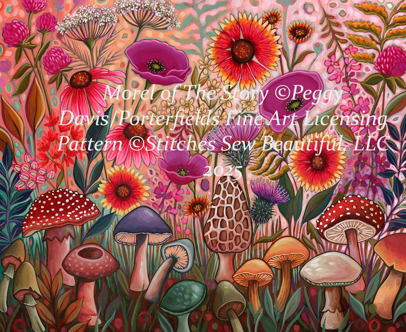 Morel of The Story counted cross stitch pattern by Peggy Davis/Porterfields Fine Art Licensing
