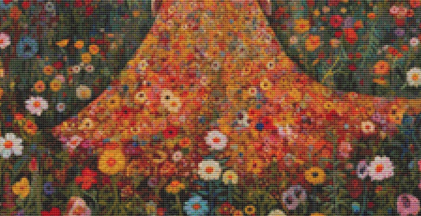 Woman in a Field of Flowers 1 (Small) counted cross stitch pattern by Eder Jose Rosa