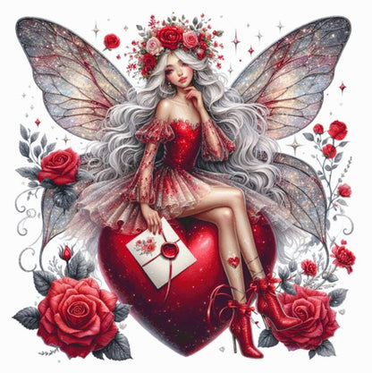 Valentine Fairy No. 8 (Max Size/Color) counted cross stitch pattern by Art Outrageous